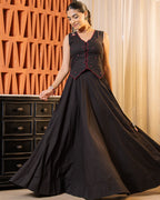 Black Mirror Work Lehenga Set