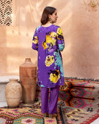 Purple Blossom Kurta Set