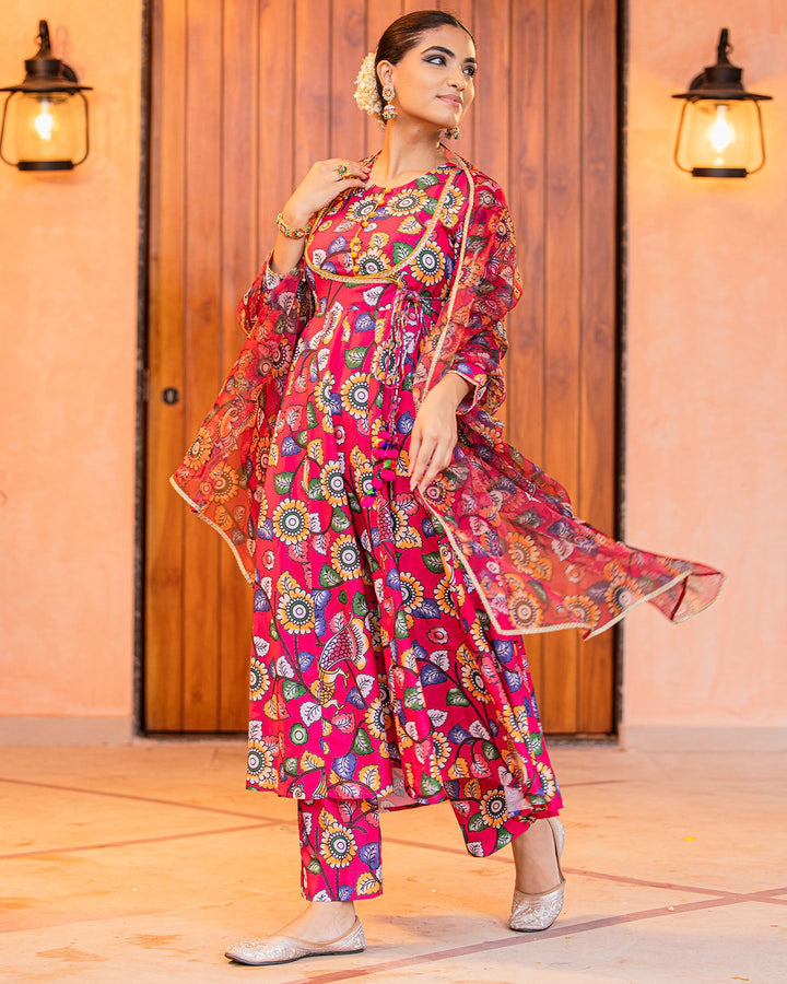 Sunflower Kalamkari Suit