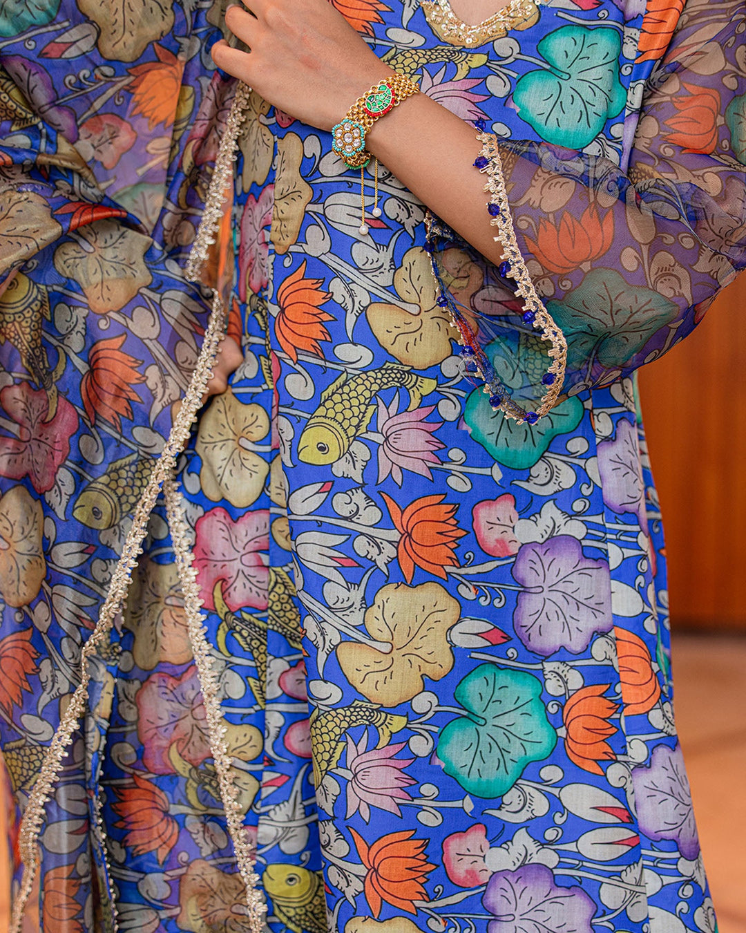 Multicolor Kalamkari Suit Set