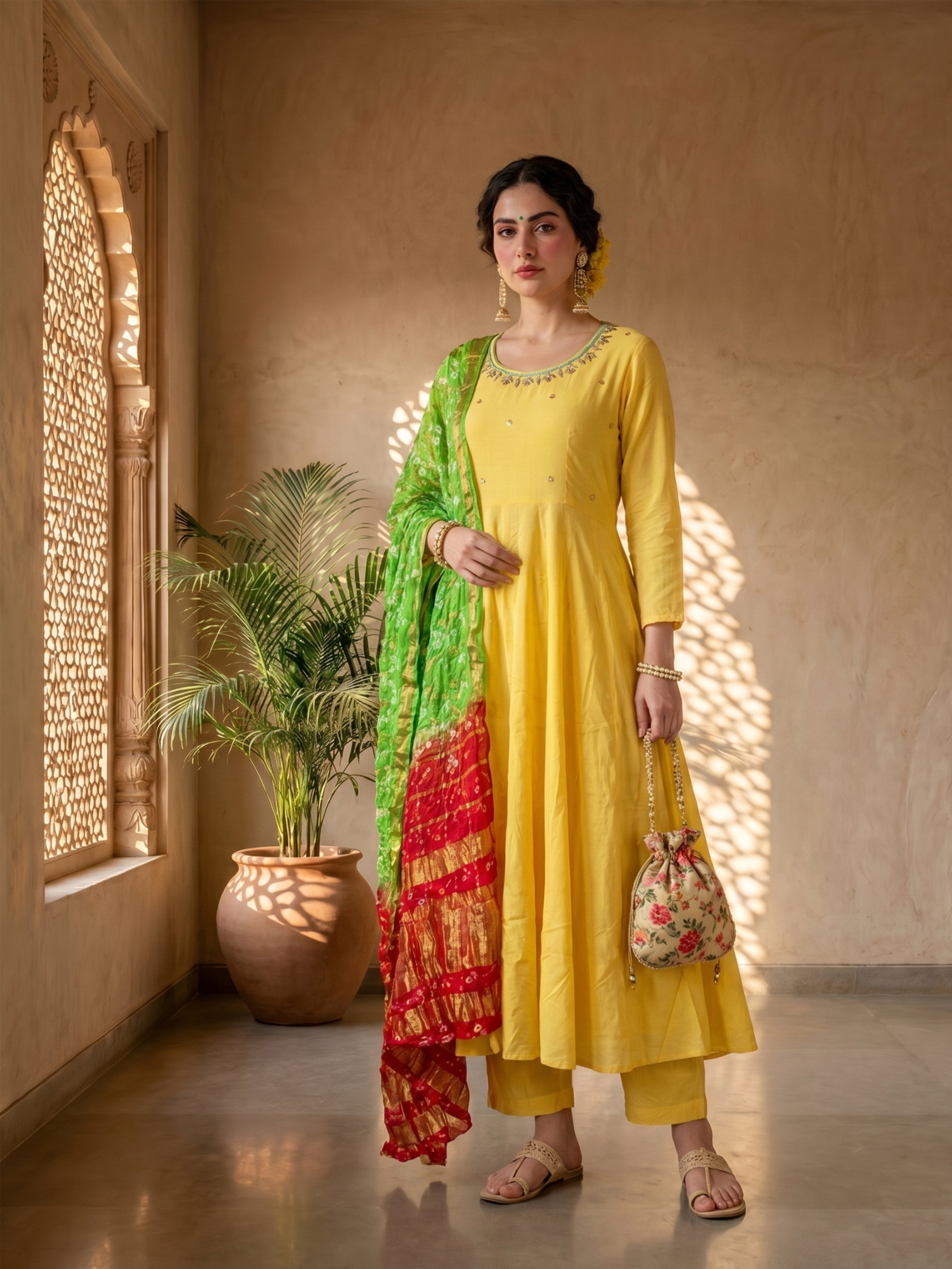 Sunlit Radiance Anarkali Suit Set