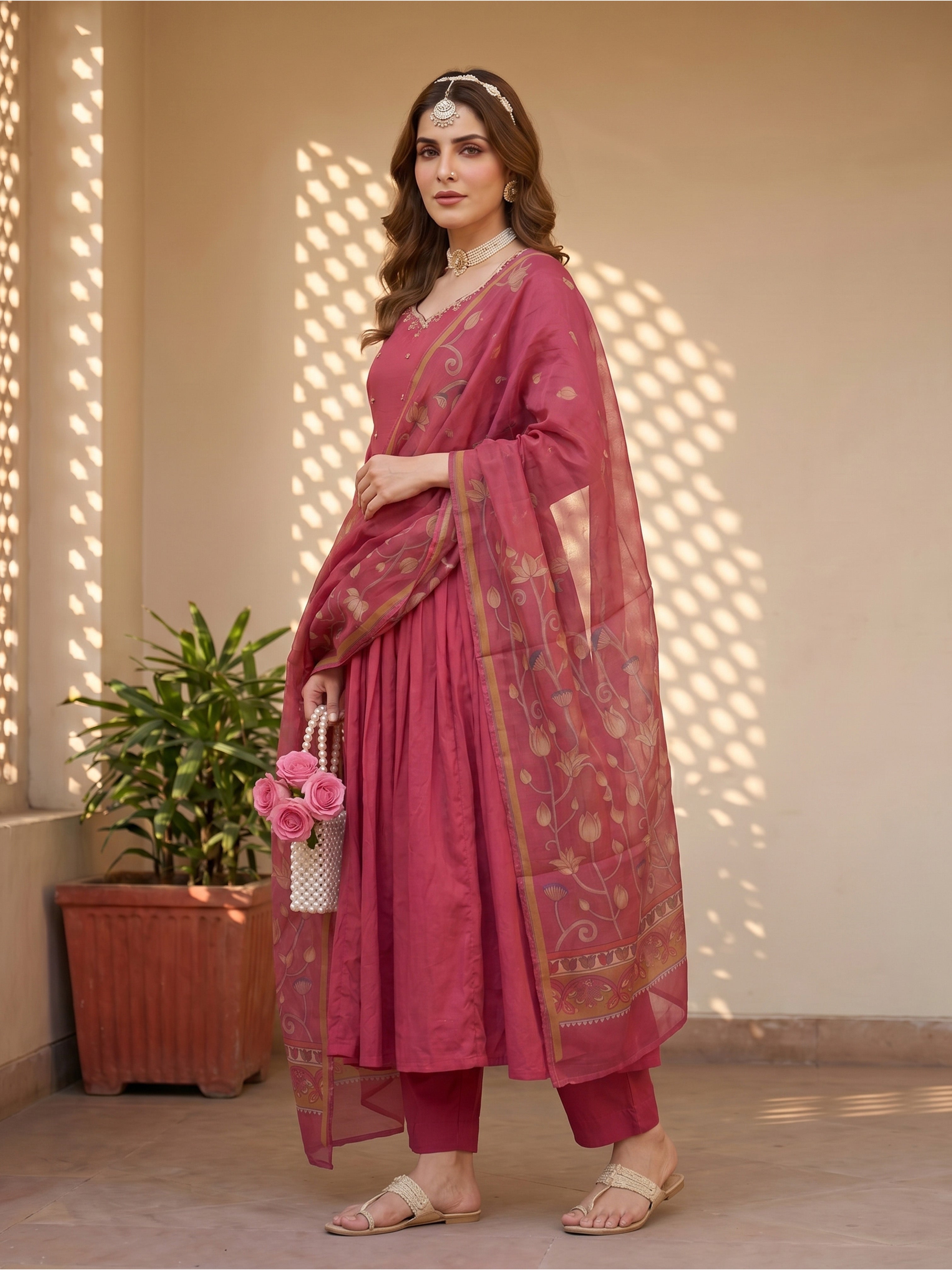 THE ROSE ROYAL ANARKALI SUIT SET