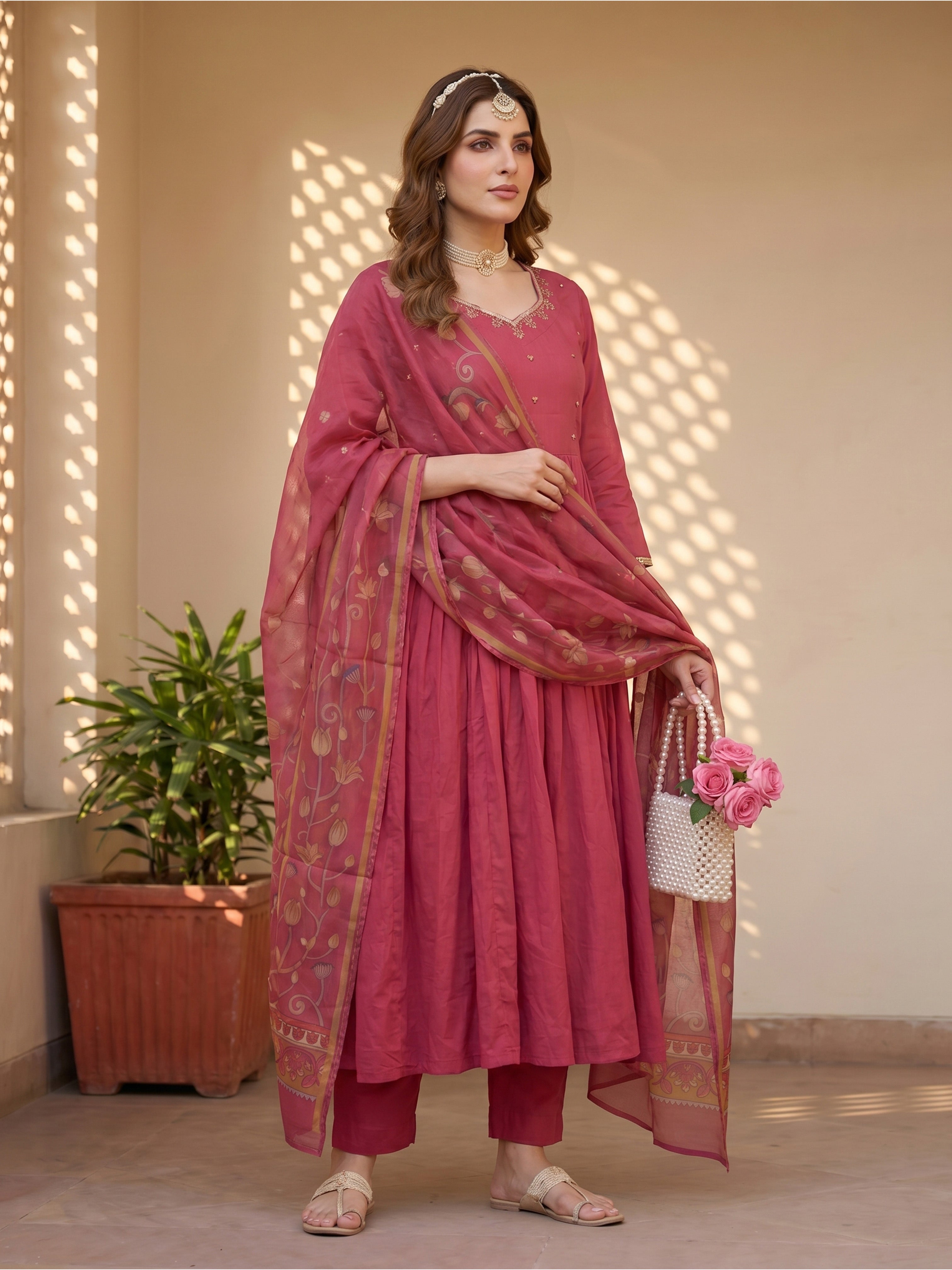 THE ROSE ROYAL ANARKALI SUIT SET