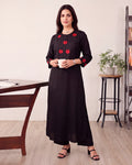 BLACKISH RED FLOWER SET