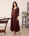 BROWN EMROIDERED SET