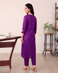 PURPLE DORI KURTA SET