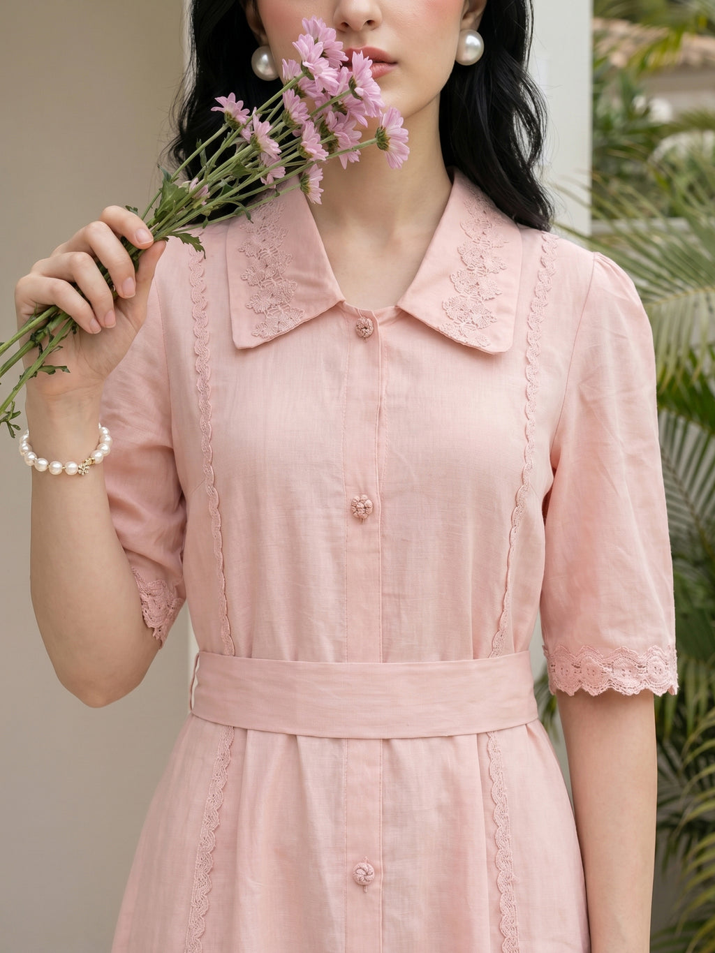 THE BLUSH HEIRLOOM MIDI DRESS