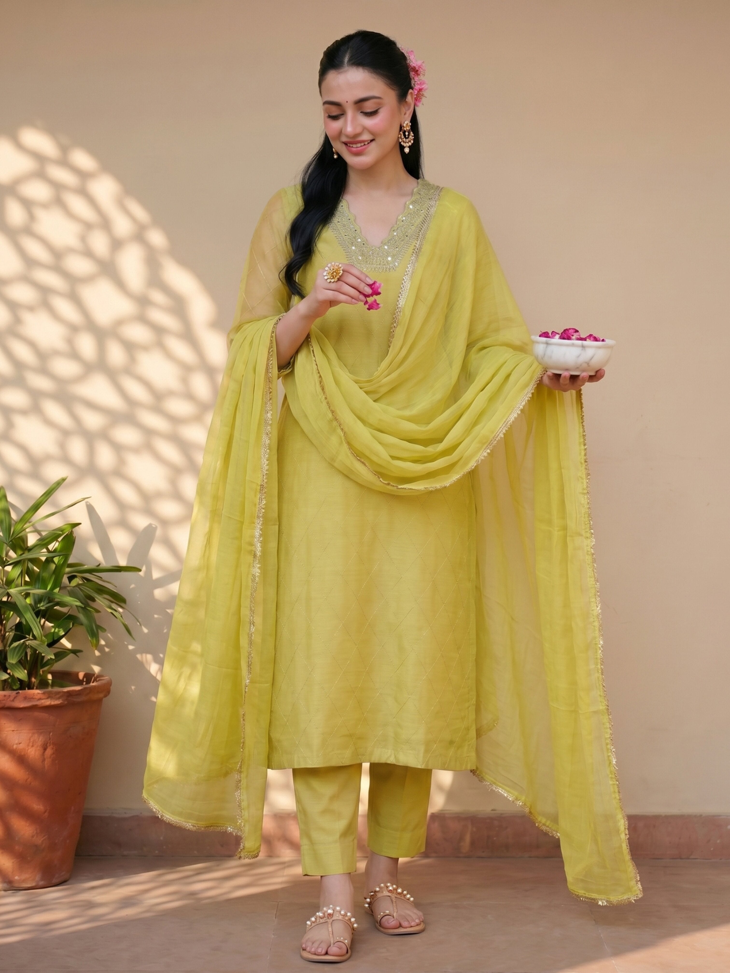THE LIME REGALIA SUIT SET