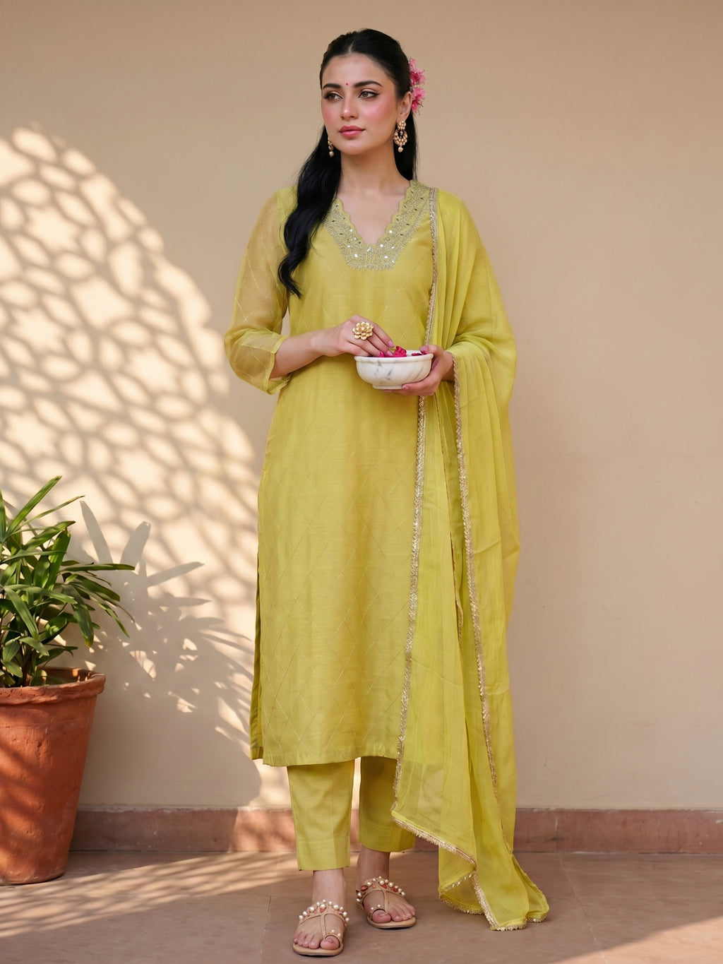 THE CITRINE BLOOM KURTA SET