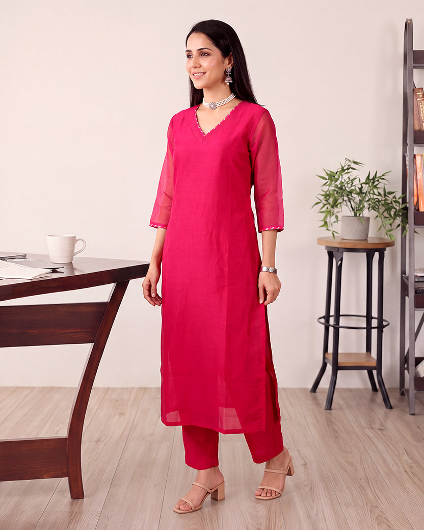RANI SCALLOP KURTA SET