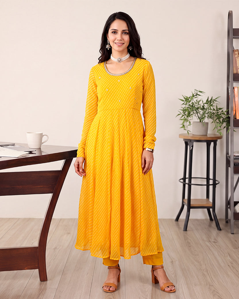 YELLOW LEHRIYA SET