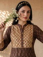 Espresso Heritage Printed Kurta
