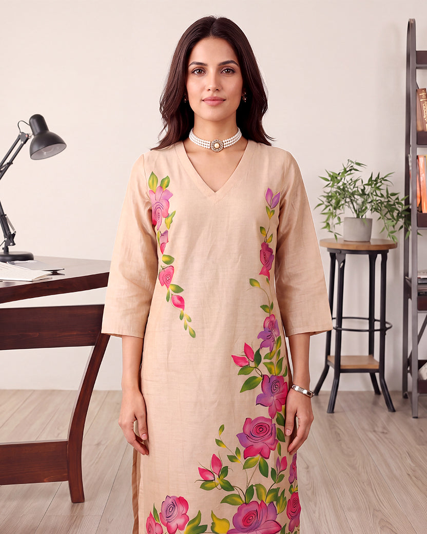 BEIGE MULTICOLOUR FLOWER SET