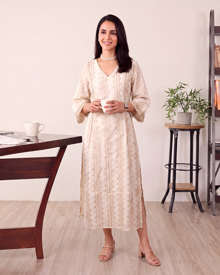 IVORY DESERT KURTA ONLY
