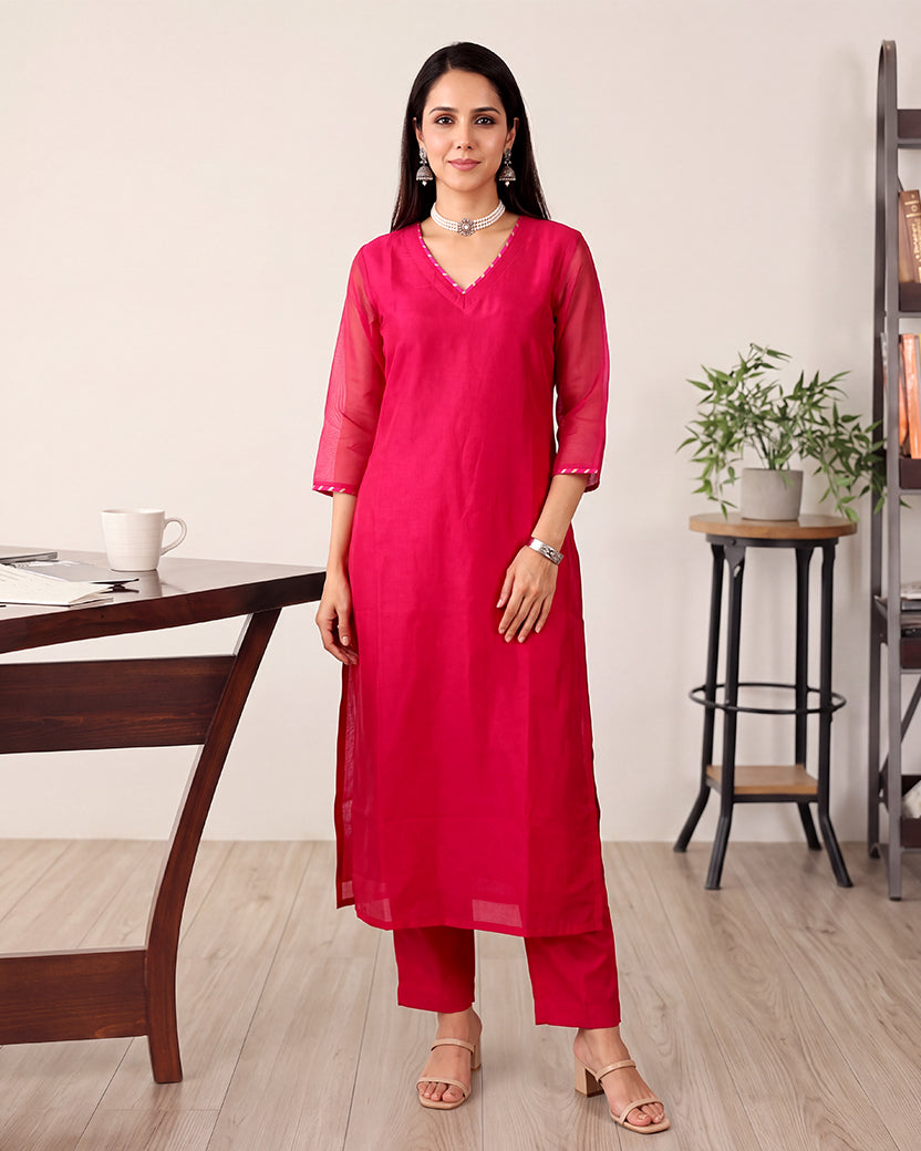 RANI SCALLOP KURTA SET