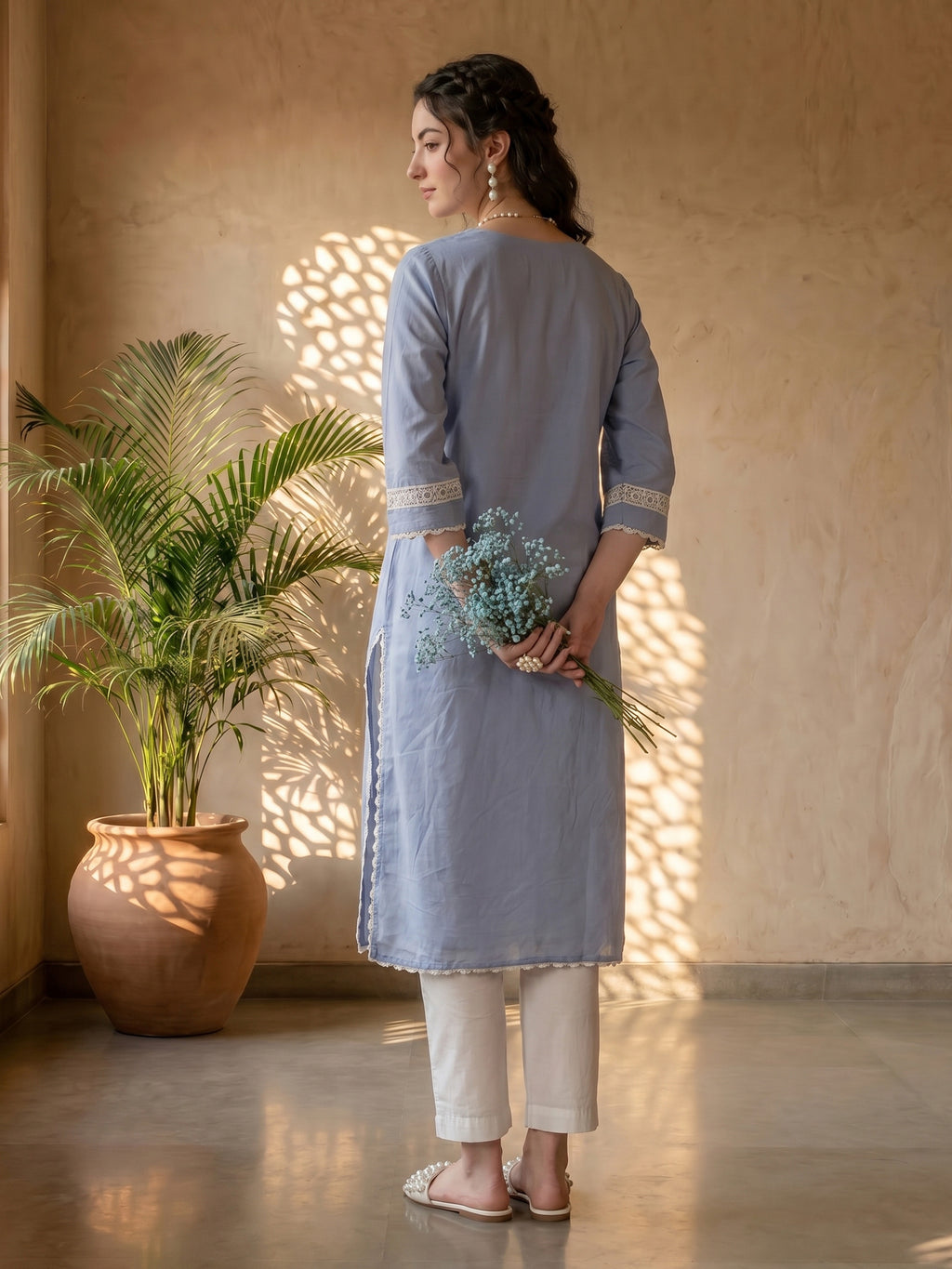 THE POWDER BLUE GRACE KURTA