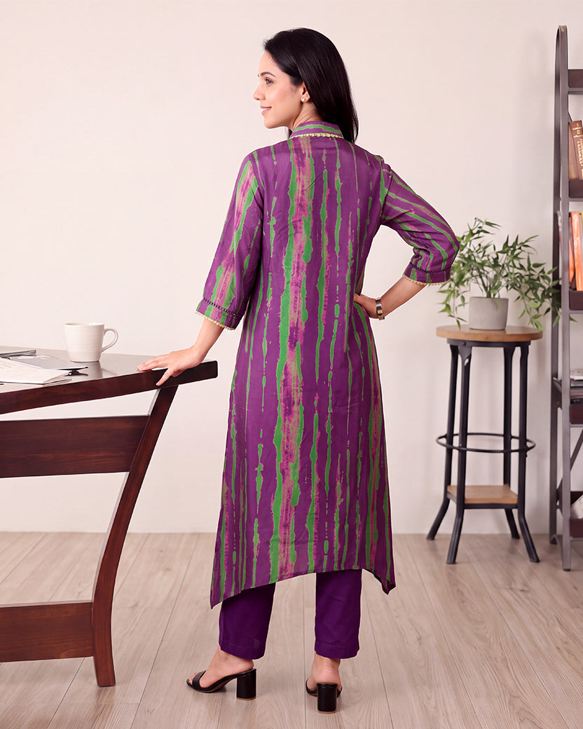 PURPLE STRIPED SET