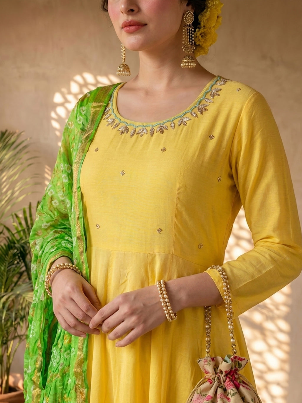 Sunlit Radiance Anarkali Suit Set
