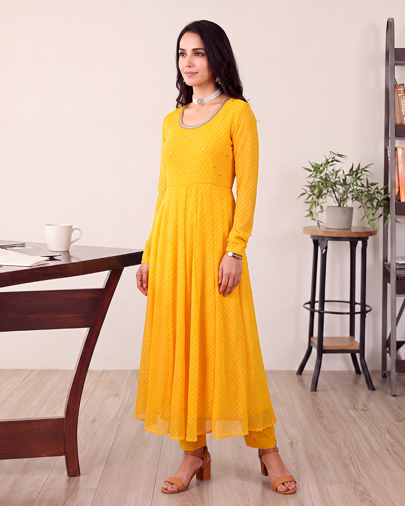 YELLOW LEHRIYA SET