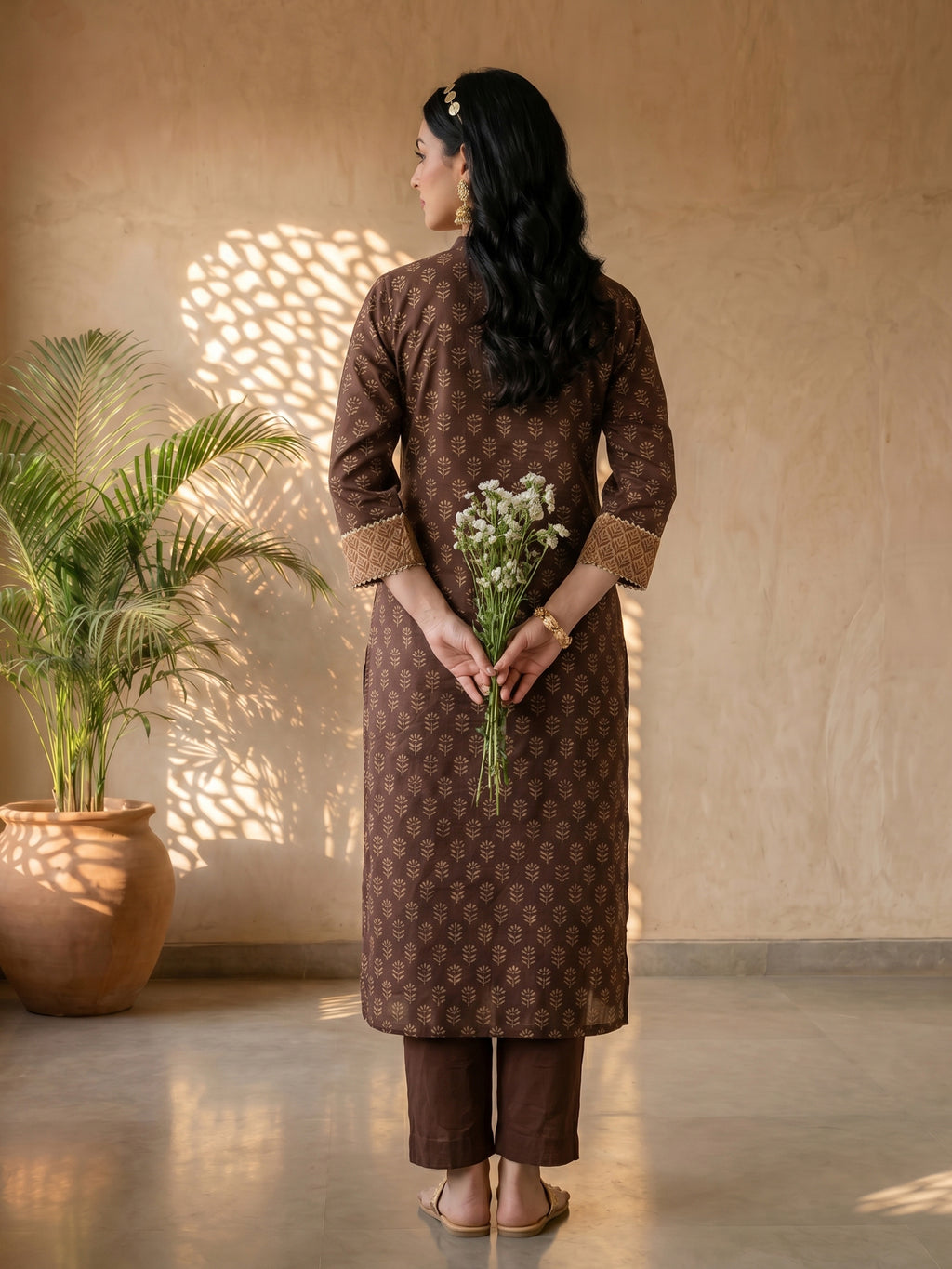 Espresso Heritage Printed Kurta