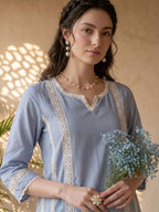 THE POWDER BLUE GRACE KURTA