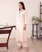 CREAMISH EMBROIDERED SET