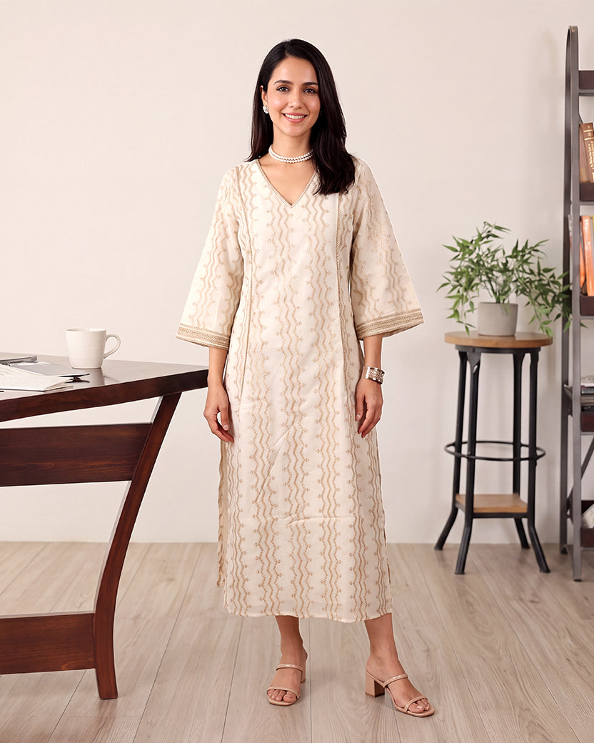 IVORY DESERT KURTA ONLY