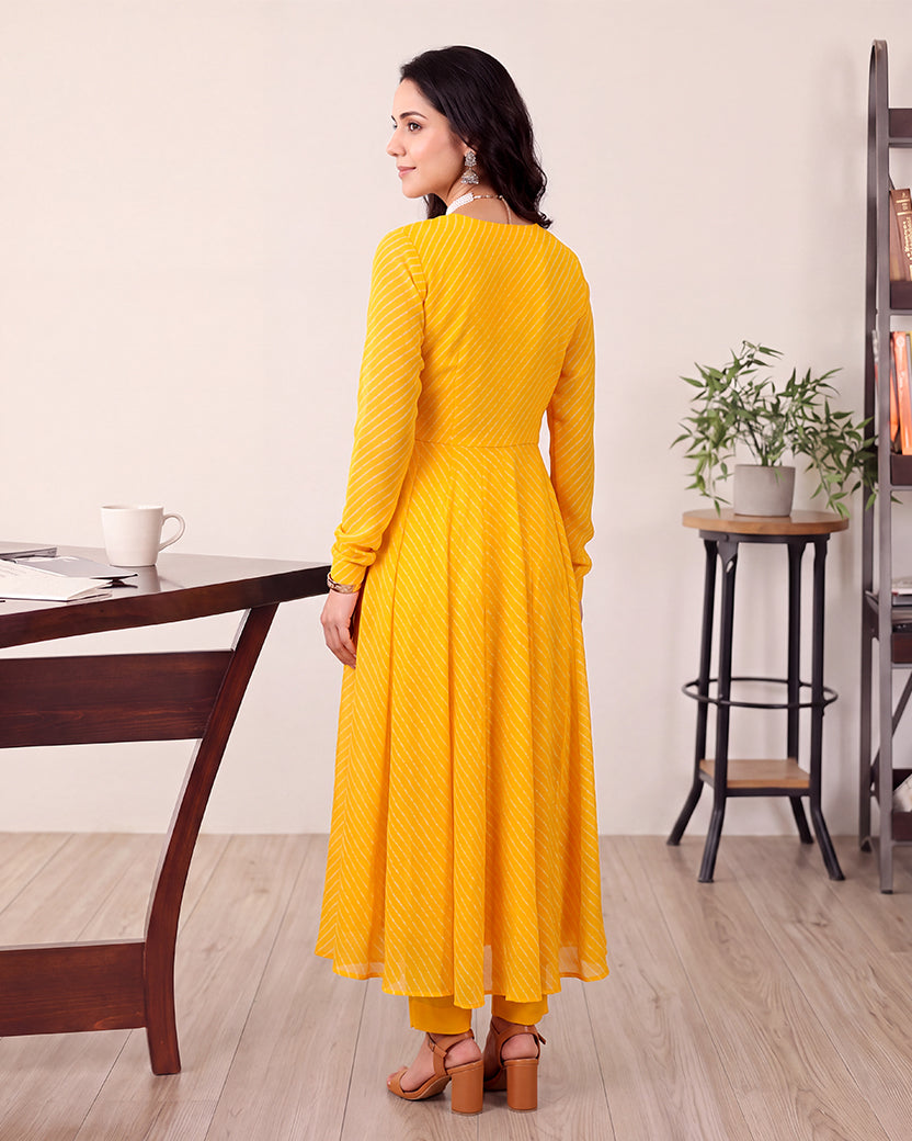 YELLOW LEHRIYA SET