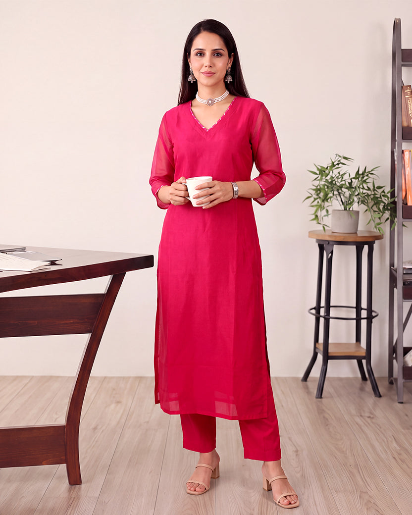 RANI SCALLOP KURTA SET