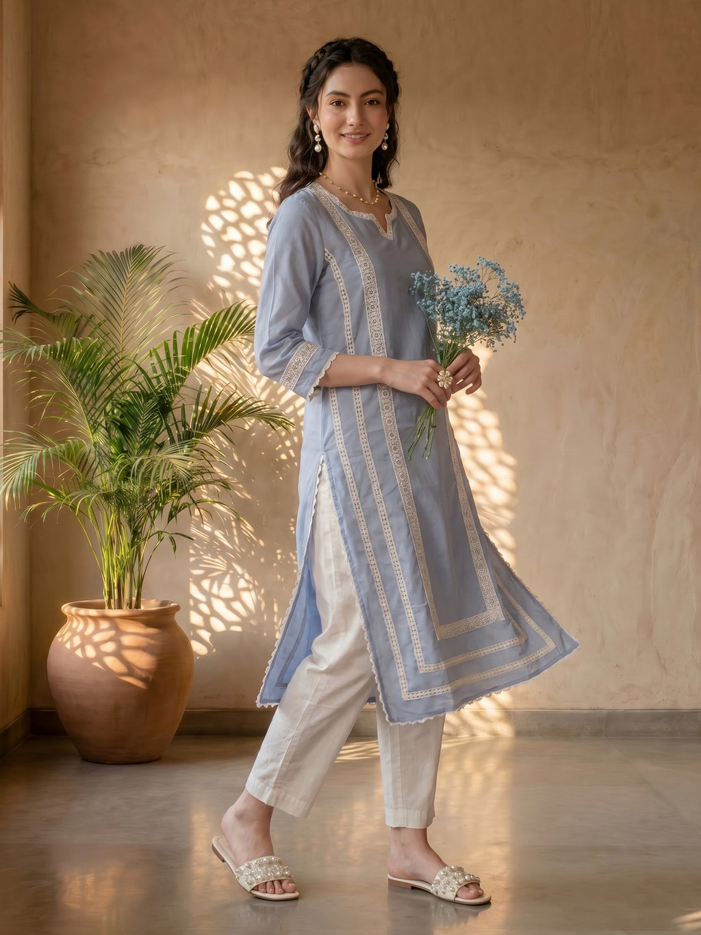 THE POWDER BLUE GRACE KURTA