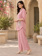 DUSTY PINK LINEN CO-ORD SET