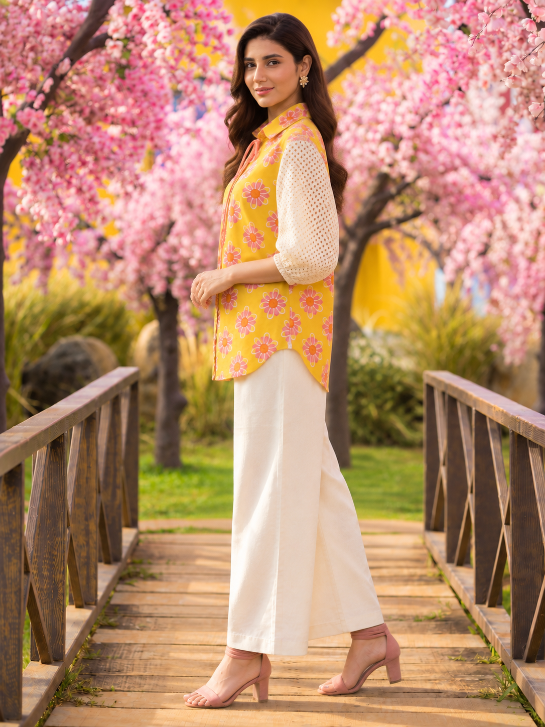 YELLOW COTTON POPLIN CO-ORD SET