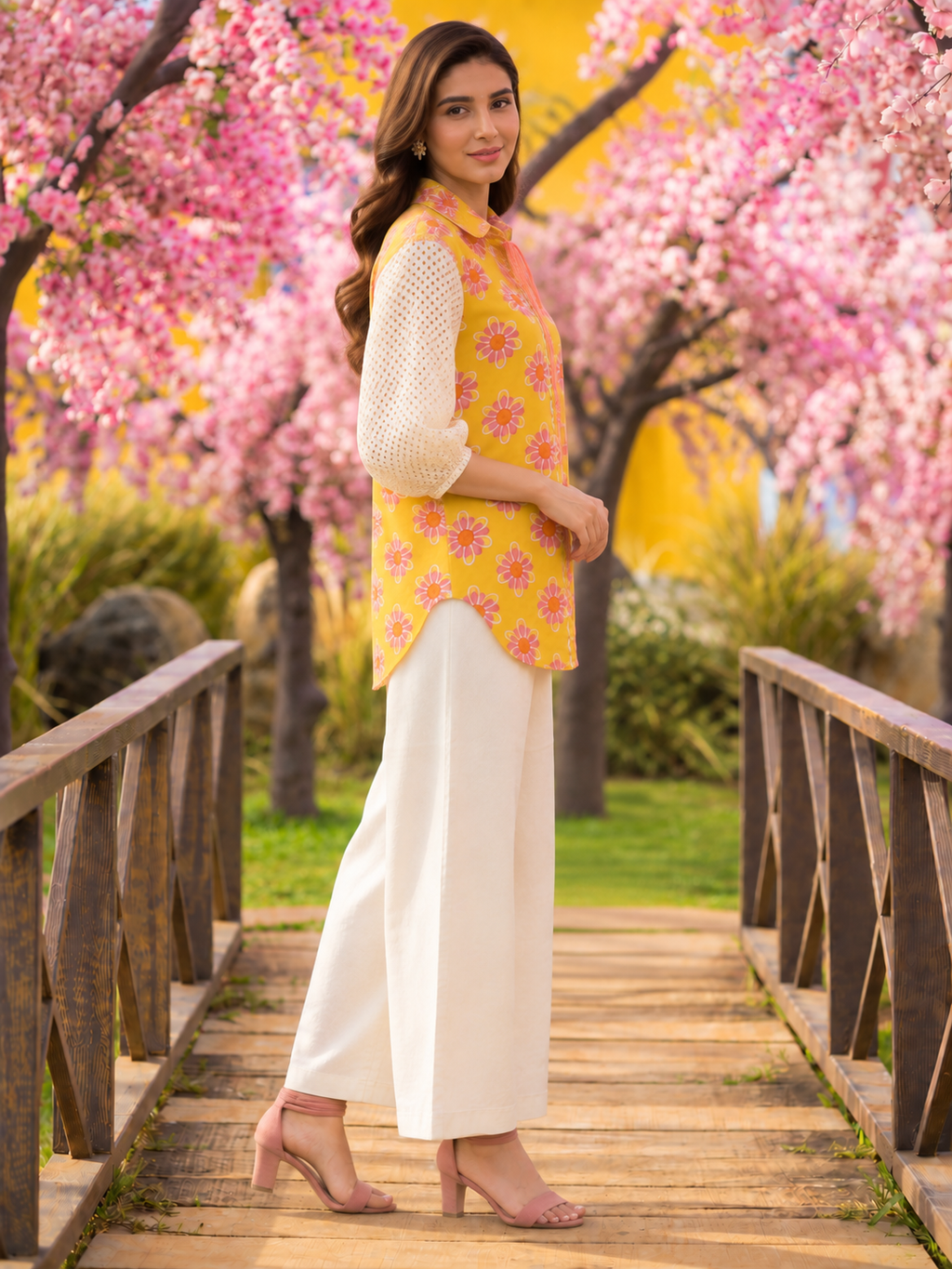 YELLOW COTTON POPLIN CO-ORD SET