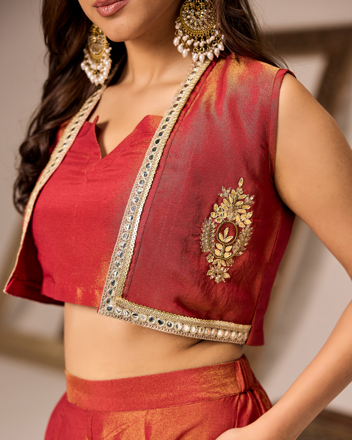 Red Tissue Co-ord Set