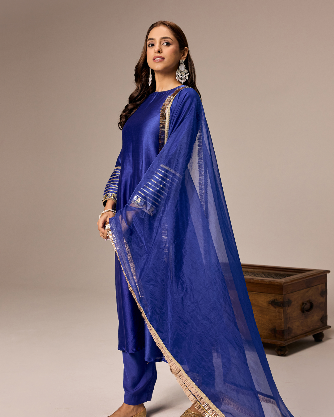 Royal Blue A-line Suit