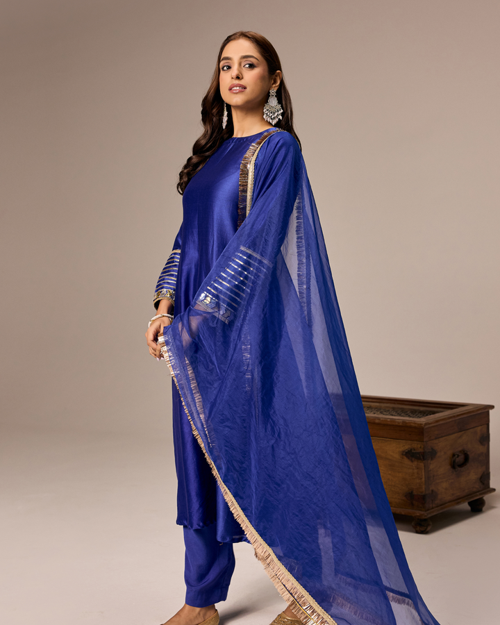 Royal Blue A-line Suit