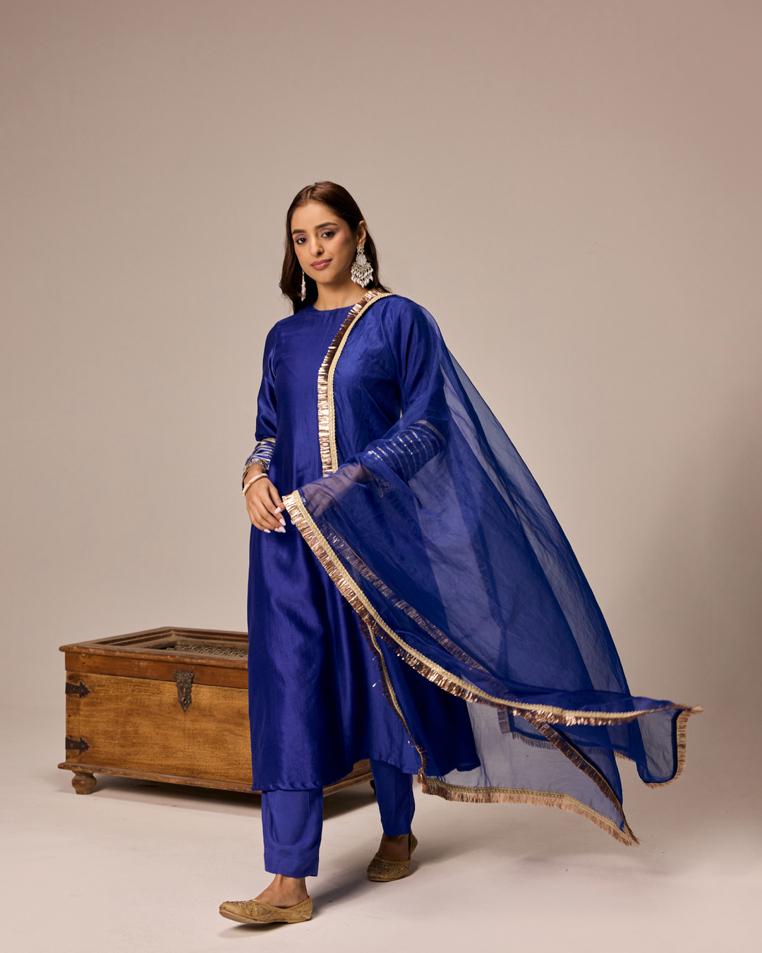 Royal Blue A-line Suit