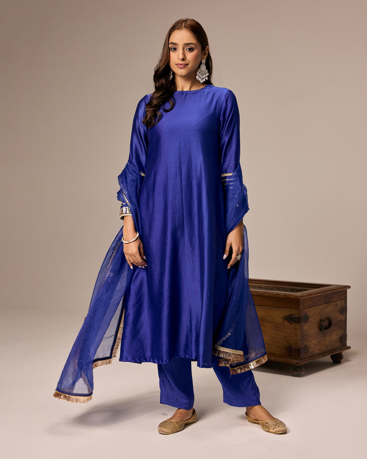 Royal Blue A-line Suit