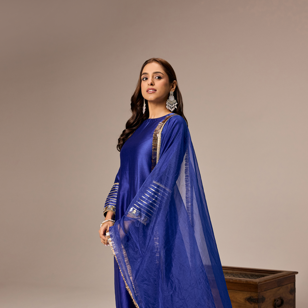 Royal Blue A-line Suit
