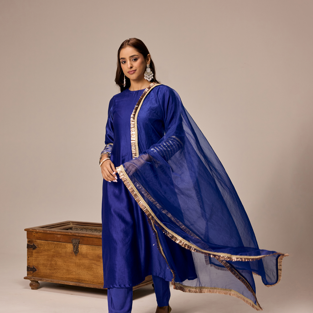 Royal Blue A-line Suit