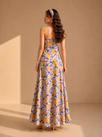 LAVENDER BLOOM STRAPLESS CO-ORD SET