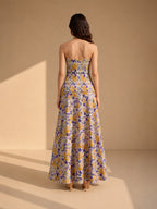 LAVENDER BLOOM STRAPLESS CO-ORD SET