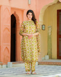 Floral Chiffon Off White Suit Set