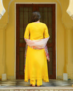 Yellow Kalamkari Suit Set