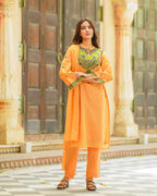 Rust Embroidered Suit Set