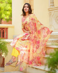 Yellow Blossom Anarkali Suit Set