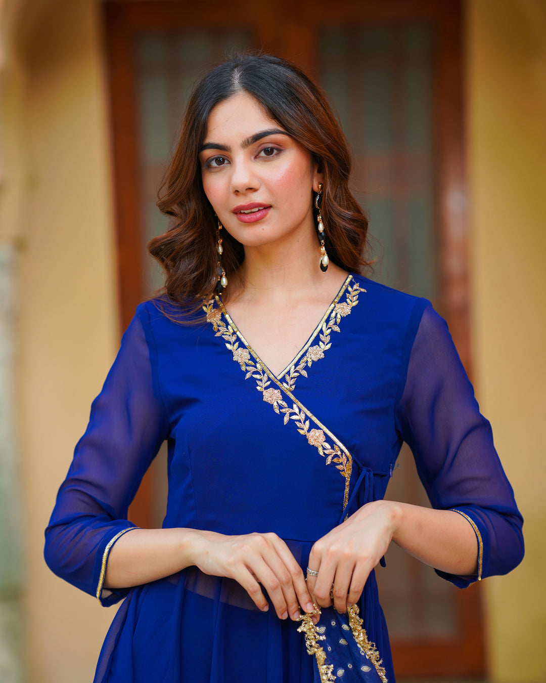 Royal Blue Georgette Anarkali