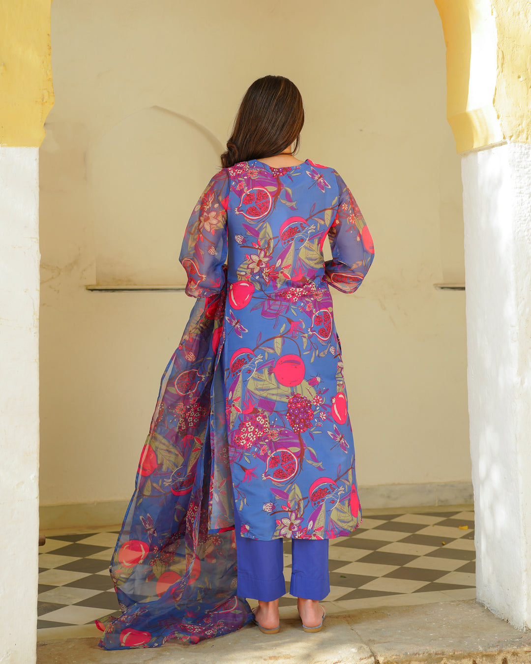 Sapphire Floral Kurta Set