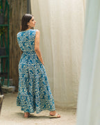 Indigo Rose Tier Jumpsuit