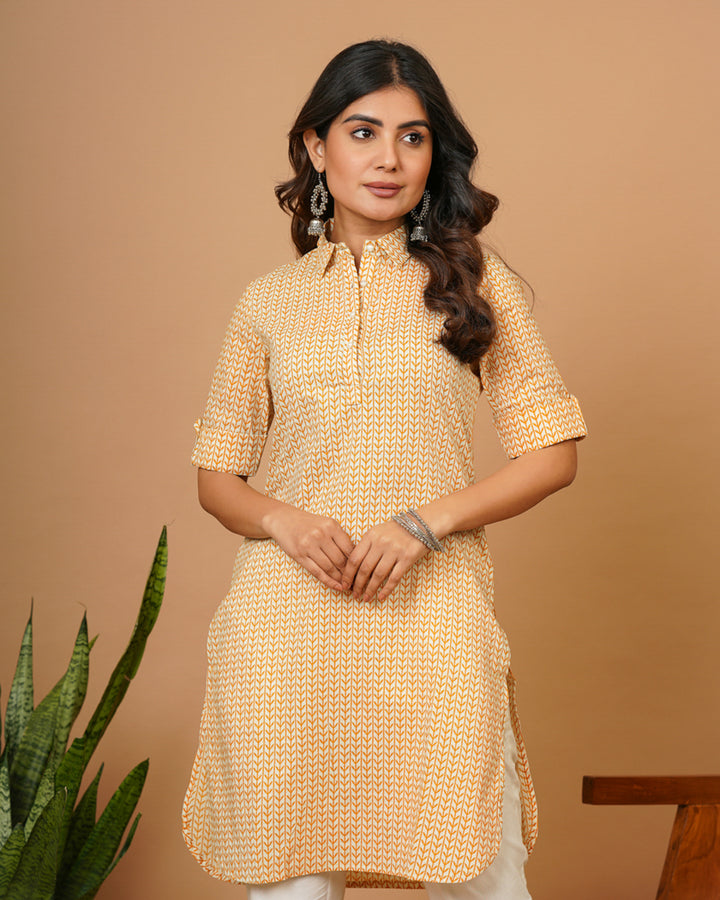 Mustard Tribal Kurta